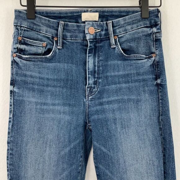 Mother Blue Denim The Looker In Groovin Skinny Ankle Jeans Size 25 - Picture 11 of 12